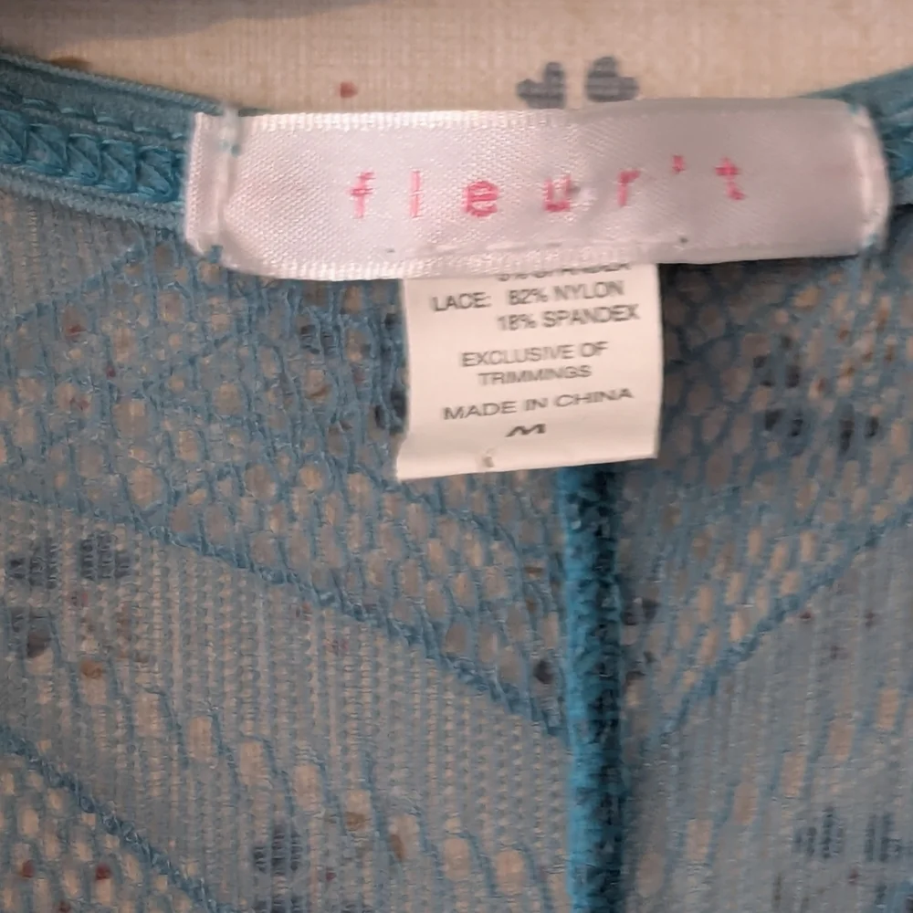 fleur t Lace Nightgown Slip Dress Aqua Baby Doll Turquoise Date Night In M Sexy